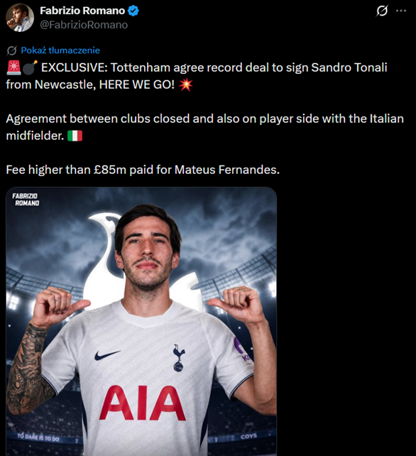 HERE WE GO! Tottenham kupuje piłkarza za OK. 100 MLN EURO! O.o